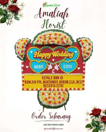 Papan Bunga Pernikahan Kolongan Satu